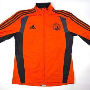 Adidas 2012 Boston Marathon 26.2 Track Jacket Mens Sz M Orange Black ClimaPROOF